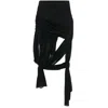Jw Anderson Draped Wrap Midi Skirt In Black