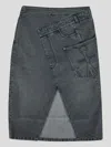 Jw Anderson Twisted Midi Skirt In Grey