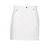 Jw Anderson Crystal-embellished Denim Miniskirt In White