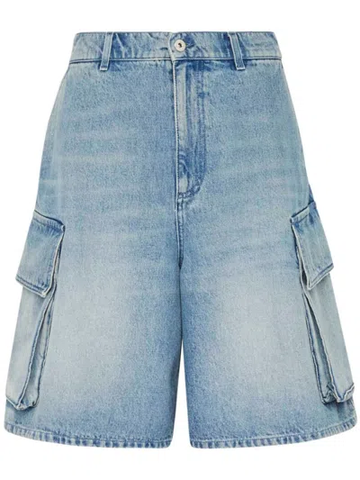 JW ANDERSON SKY BLUE CARGO DENIM SHORTS