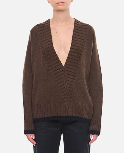 JW ANDERSON SLANTED V NECK JUMPER