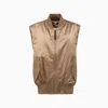 Jw Anderson Satin-finish Bomber Gilet In Beige