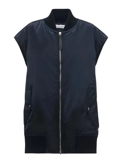Jw Anderson Sleeveless Bomber Jacket In Blue