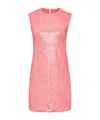 Jw Anderson Women Embellished Cotton Mini Dress In Pink