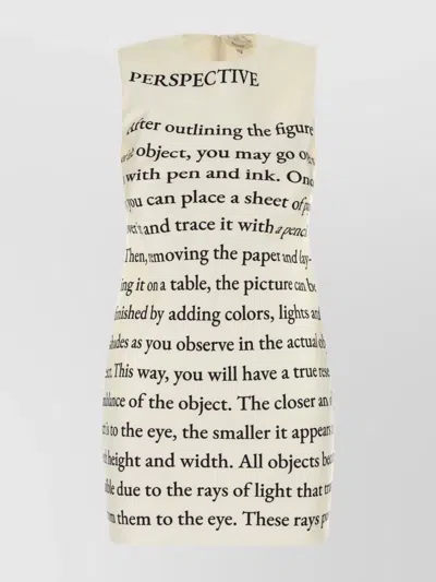 JW ANDERSON SLEEVELESS TEXT PRINT DRESS