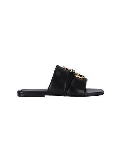 Pre-owned Jw Anderson J.w. Anderson Slide Logo Sandals In Black