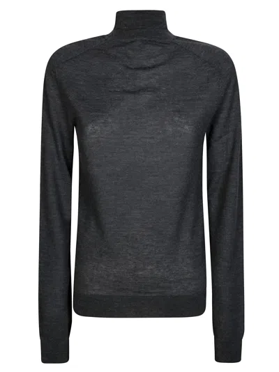 Jw Anderson Slim Fit Turtleneck Jumper In Black