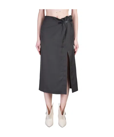 Jw Anderson Slit Skirt In Black