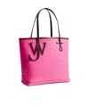 Jw Anderson Small Anchor Canvas  Leather Tote In Pink In Pink