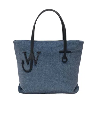 JW ANDERSON JW ANDERSON SMALL PUFFY ANCHOR VELVET TOTE BAG