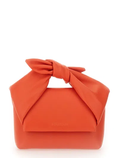 Jw Anderson Small Bow Twister Bag In Orange