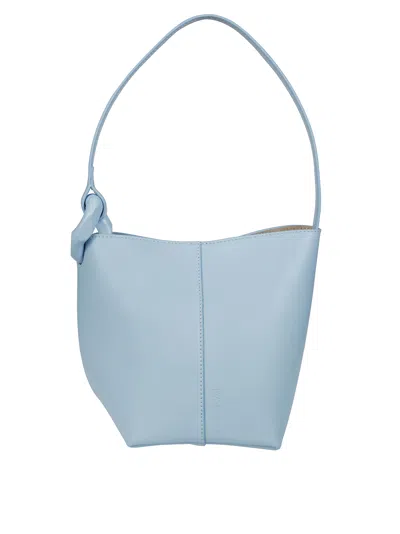 Jw Anderson The Jwa Corner Small Bucket Bag In Blue