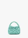 Jw Anderson Small Cable Knit Bag - Leather Drawcord Top Handle Bag