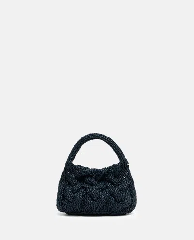 Jw Anderson Small Cable Knit Bag In Black