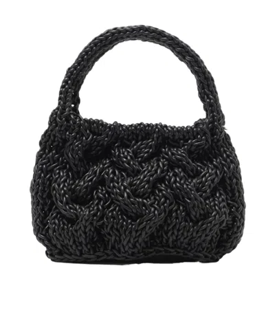 JW ANDERSON JW ANDERSON SMALL CABLE KNITTED TOP HANDLE BAG