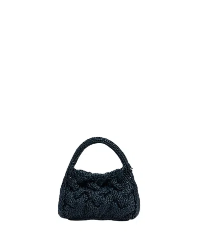 Jw Anderson J.w. Anderson Small Cable Knit Bag In Black