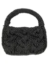 Jw Anderson Small Cable Knit Bag In Black