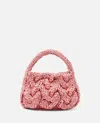 Jw Anderson J.w. Anderson Small Cable Knit Bag In Bubblegum