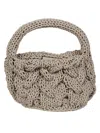 Jw Anderson Small Cable Knit Crossbody In Gray