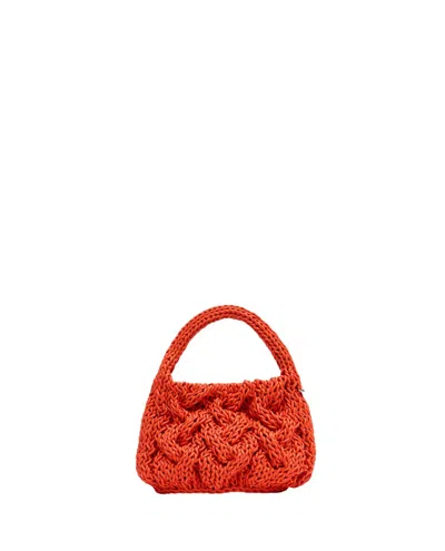 Jw Anderson J.w. Anderson Small Cable Knit Bag In Orange