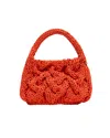 Jw Anderson Small Cable Knit Bag In Orange