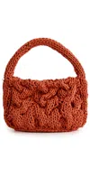 Jw Anderson Small Cable Knit Bag In Orange
