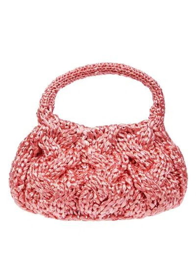 Jw Anderson J. W. Anderson Small Cable Knit Bag In Pink