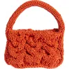 Jw Anderson Small Cable Knit Bag In 429 Orange