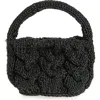 Jw Anderson J. W. Anderson Small Cable Knit Bag In 999 Black