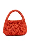 Jw Anderson Small Cable Knit Bag In Orange