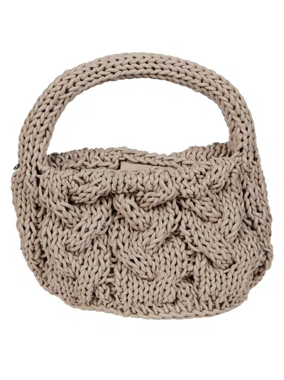 JW ANDERSON SMALL CABLE KNITTED TOP HANDLE BAG