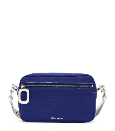 Jw Anderson Small Canvas Puller Camera Bag In Blue