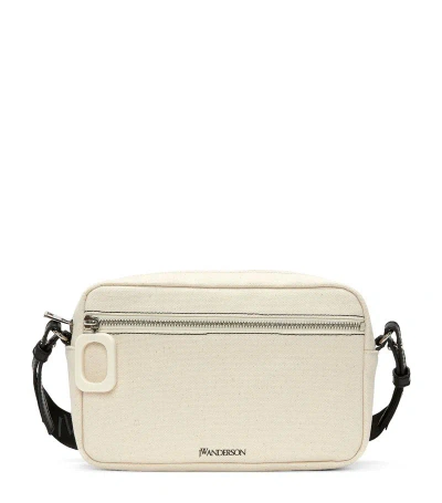 Jw Anderson Small Canvas Puller Camera Bag In Neutrals