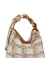 Jw Anderson Small Chain Shoulder Bag In Neutrals