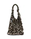 Jw Anderson W Anderson Womens Sequin Woven Hobo Bag Gunmetal