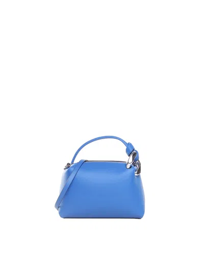 Jw Anderson Small Corner Bag In Leather In Blue