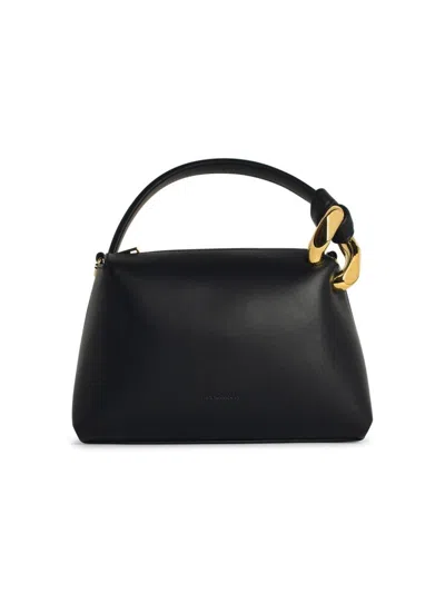 Jw Anderson Small 'corner' Black Leather Bag