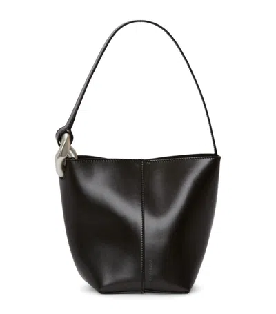 Jw Anderson Small Jwa Corner Bucket - Leather Bucket Bag In Black
