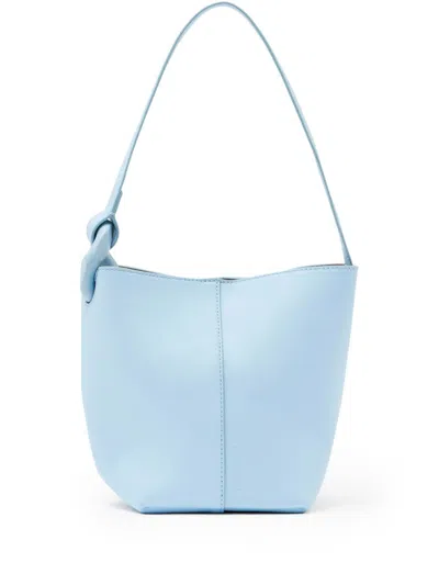 Jw Anderson Small Corner Bucket Bag In Blue