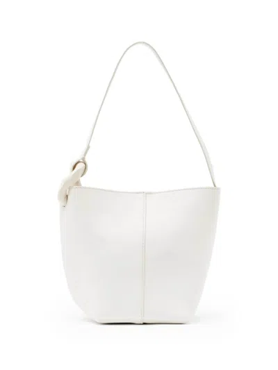 Jw Anderson Small Corner Bucket Bag In White