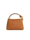 Jw Anderson Small 'corner' Caramel Suede Bag In Brown