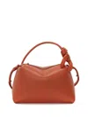 Jw Anderson Small Corner Leather Crossbody Bag In Brown
