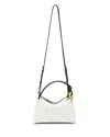 Jw Anderson The Corner Small Bicolor Leather Crossbody Bag In White