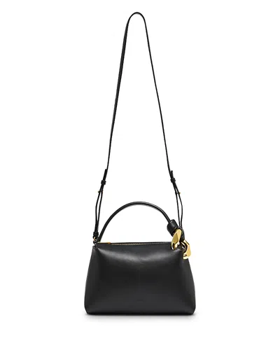 Jw Anderson Chain Leather Crossbody Bag In Black