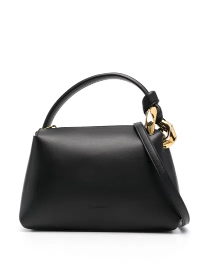 Jw Anderson Small Corner Tote Bag In Black