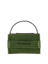 Jw Anderson W Anderson Womens Khaki Loafer Suede Shoulder Bag In Green