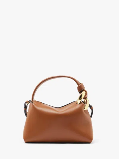 Jw Anderson Small Jwa Corner Bag - Leather Crossbody Bag In Brown