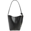 Jw Anderson Small Jwa Corner Leather Bucket Bag In Black