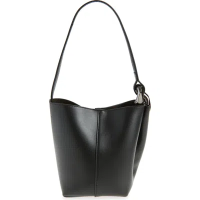 Jw Anderson Small Jwa Corner Leather Bucket Bag In Black