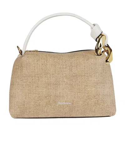 Jw Anderson Small Jwa Corner Leather Tote Bag In Nude